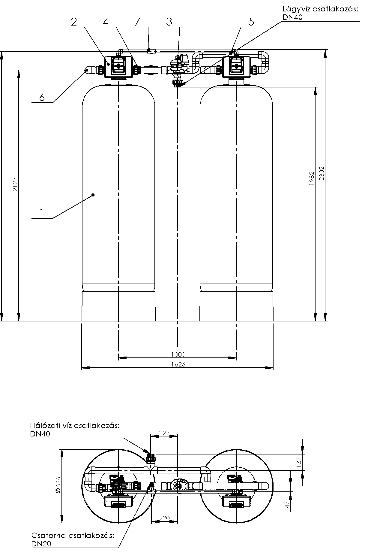aquamatic_600-na-a-p-d-ck_folyamatos_uzemu_automata_ipari_vizlagyito_berendezes_muszaki_rajz